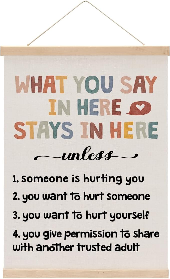 XFN Boho Growth Mindset Wall Art Banner, 15.8"L x 11.8"W, Multi 0049, Perfect for Bedroom, Living Room, Office, Classroom, Nursery Room Decor - Image 1